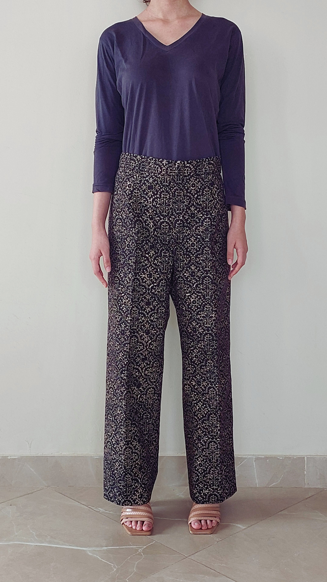 Black in Gold Jaali Pants
