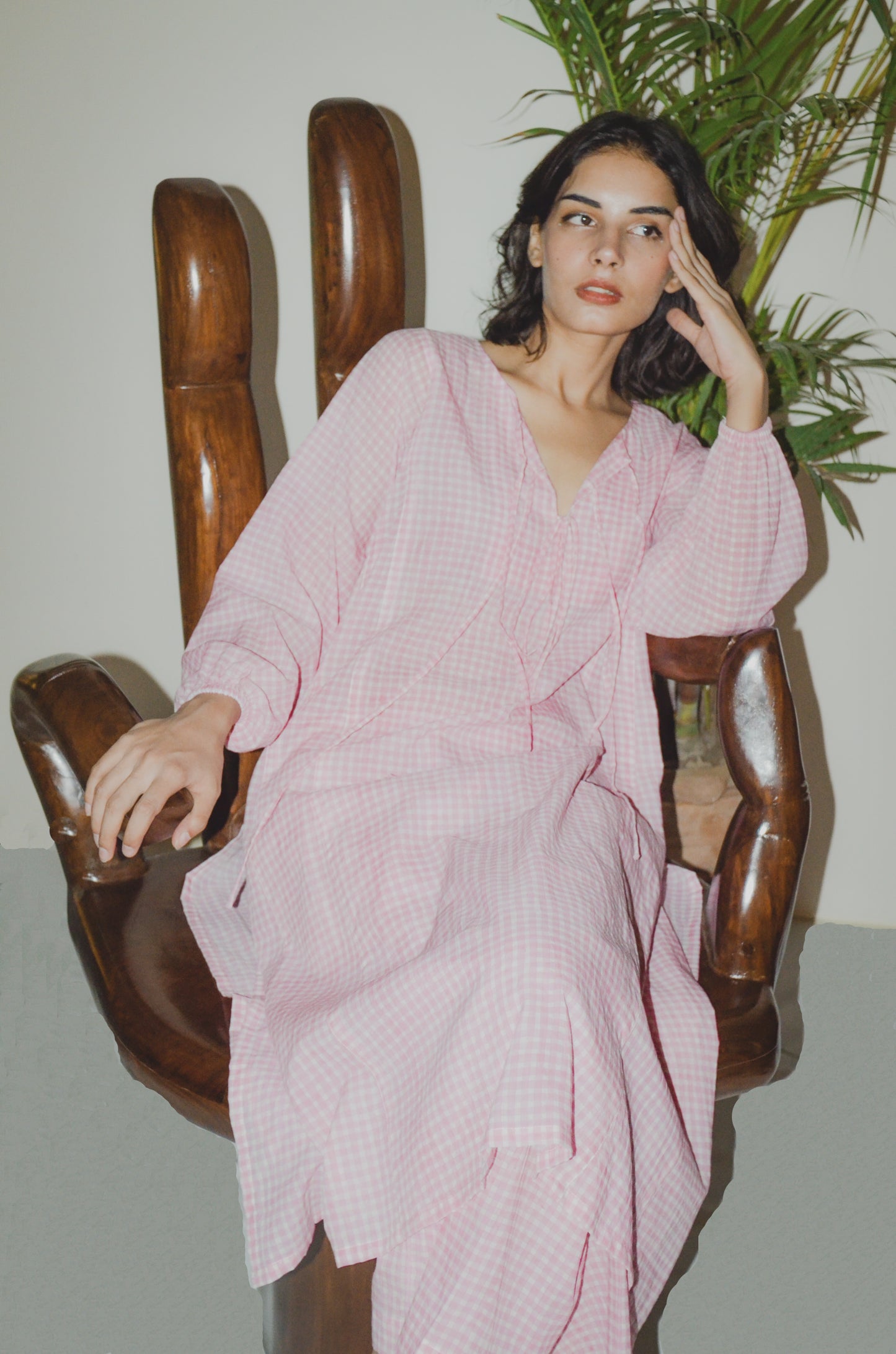Pink Gingham Coord Set