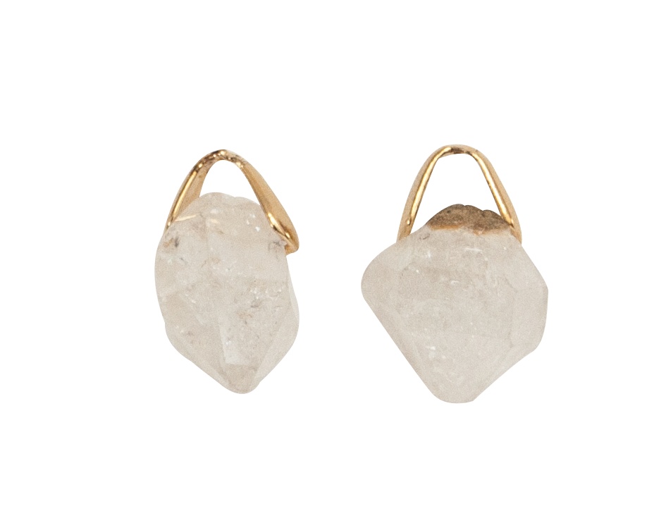 Drop Earrings (Small) Metal and Stone