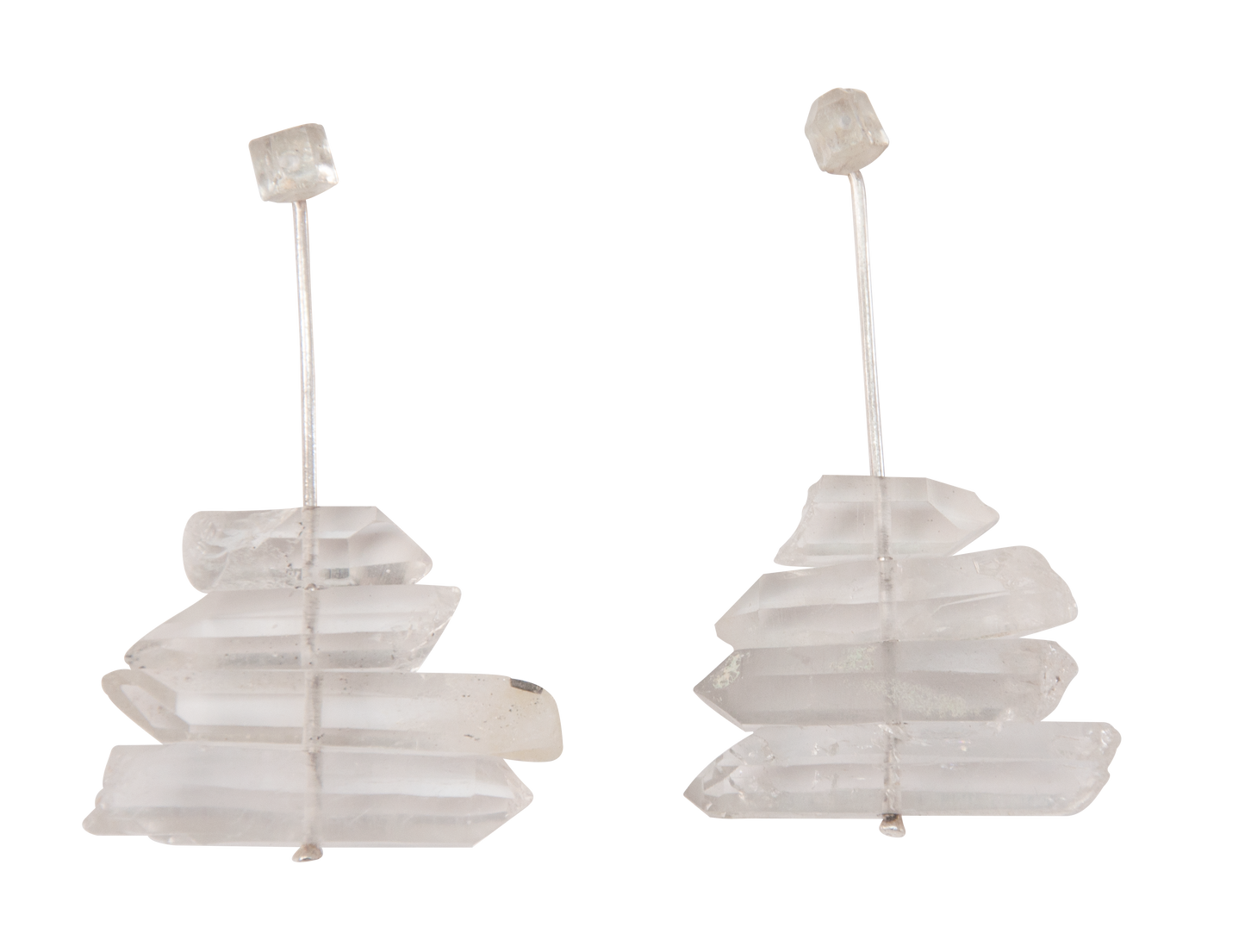 Clear Qaurtz Earrings