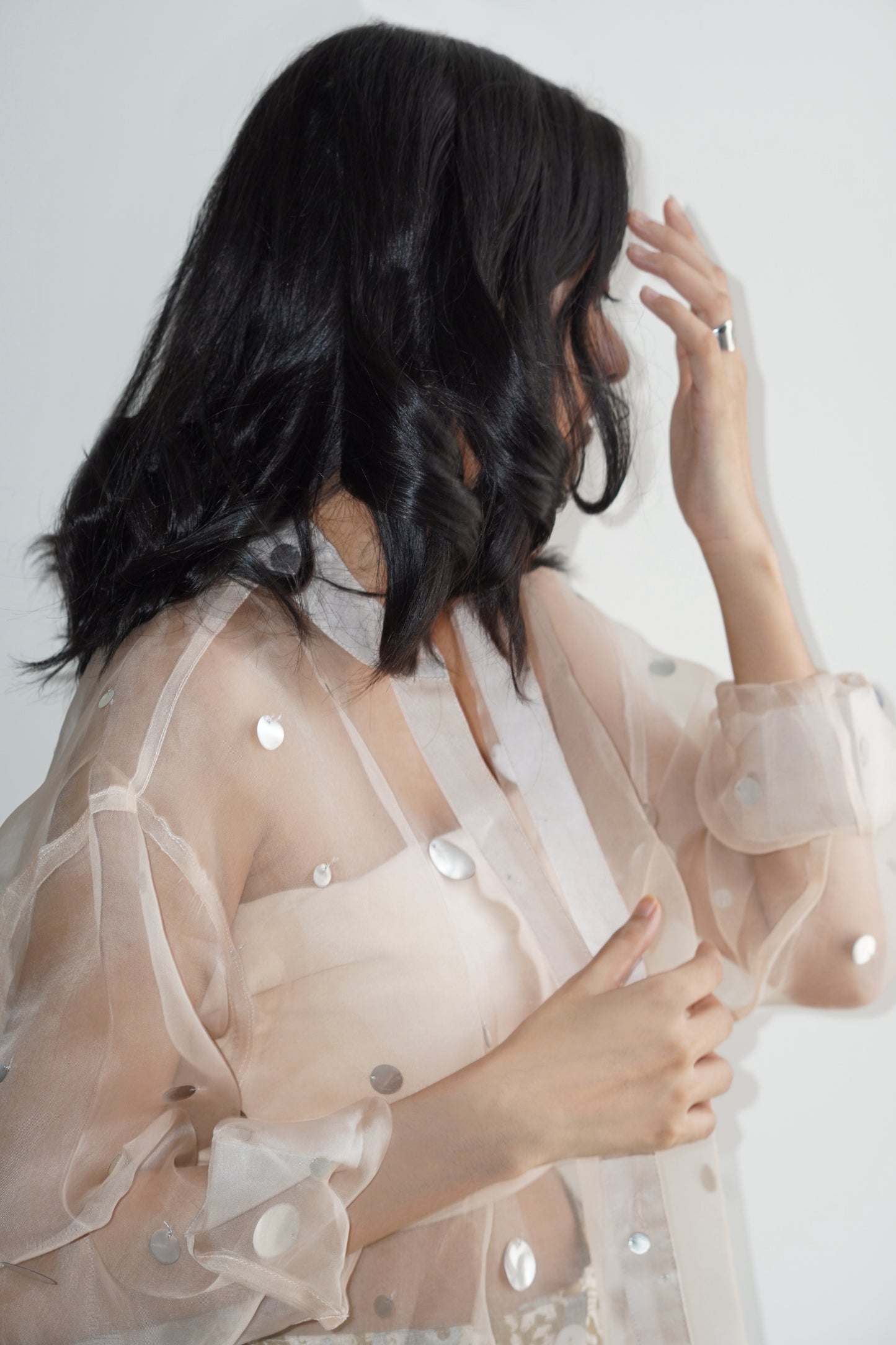 Ivory Safar Organza Shirt