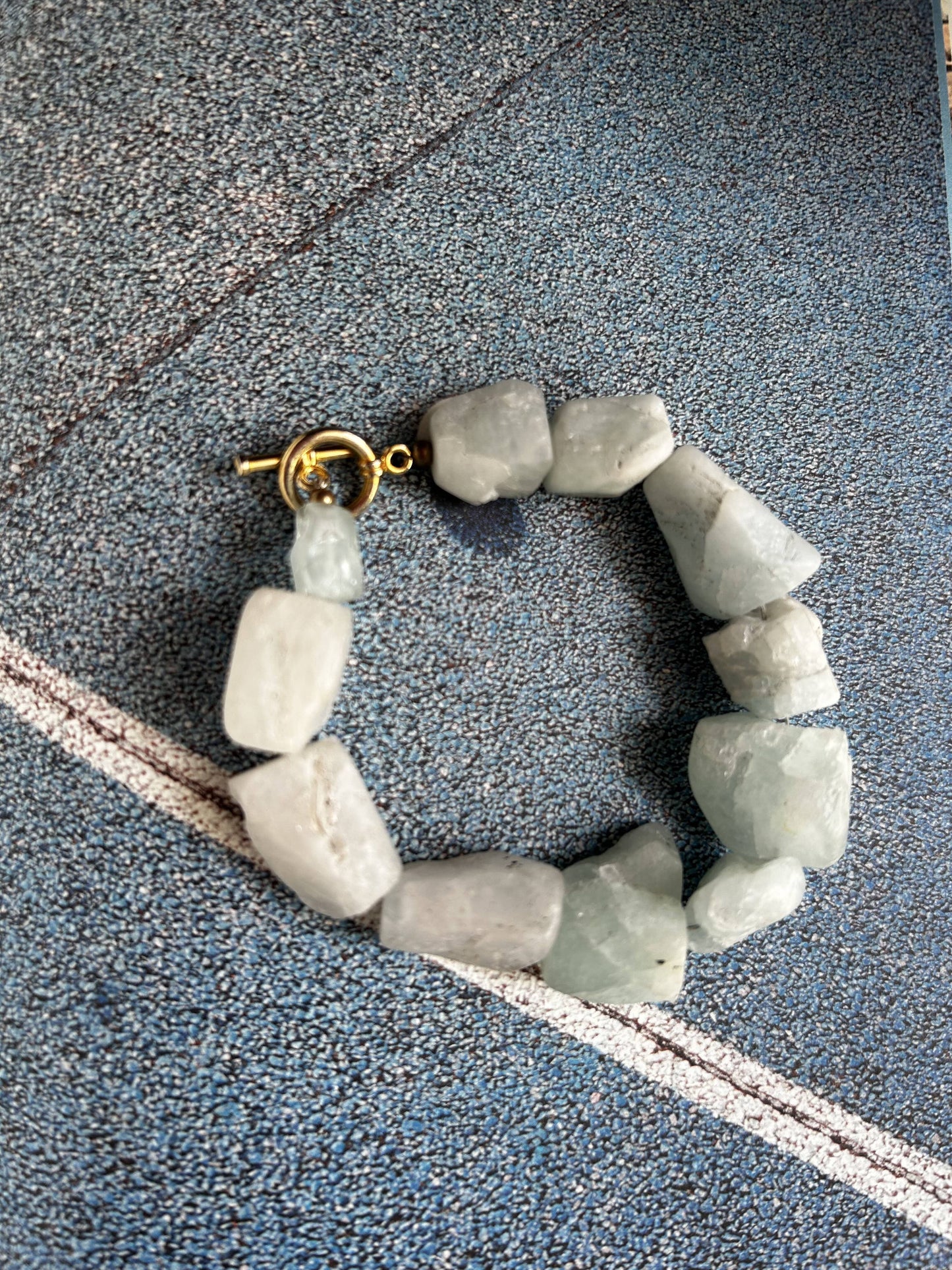 Aquamarine Raw Stone Bracelet