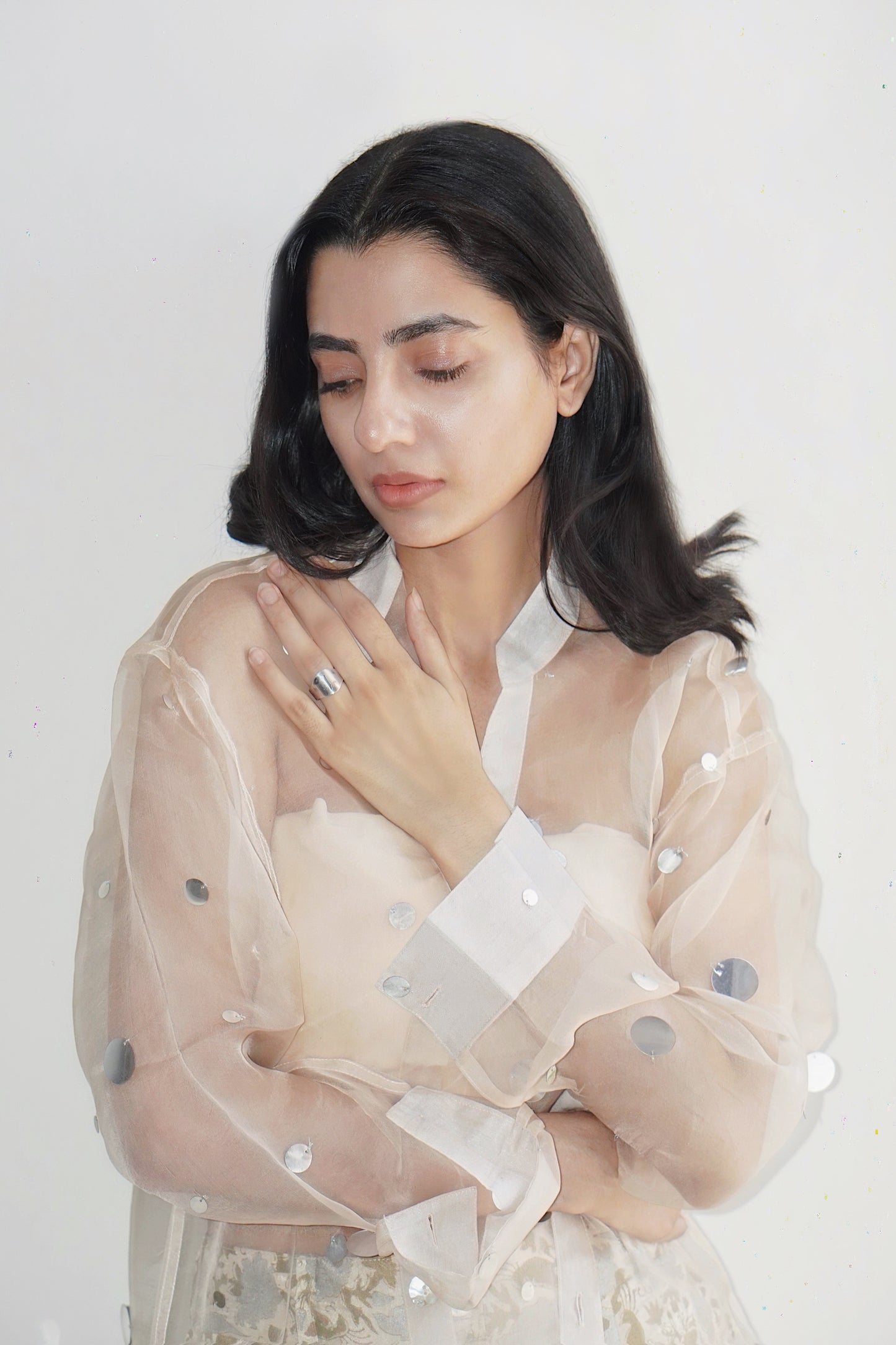 Ivory Safar Organza Shirt