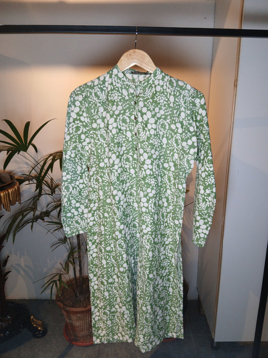 Green Rose Karandi Kurta Size 10