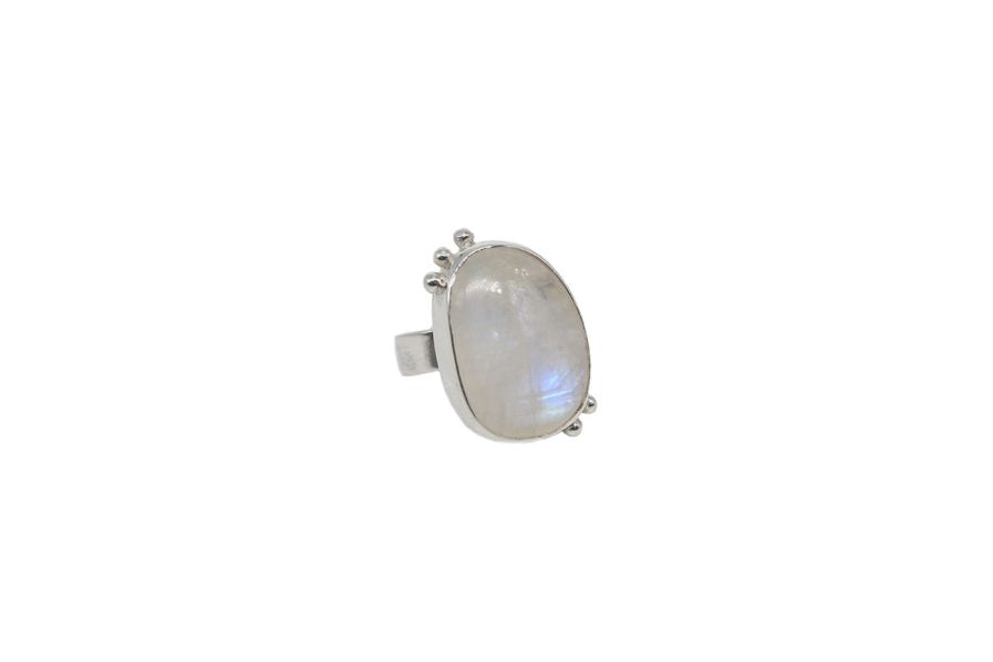 Round Moonstone with Filigree Band